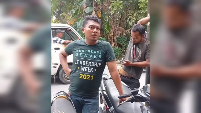 Tangkapan layar pelaku pungli di Medan. [Instagram]
